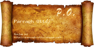 Parragh Ottó névjegykártya